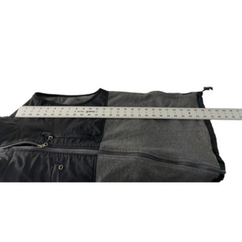 Chaps Mens Full Zip Fleece Vest Gray Black Colorblock Large Y2K Outdoor - Picture 10 of 10